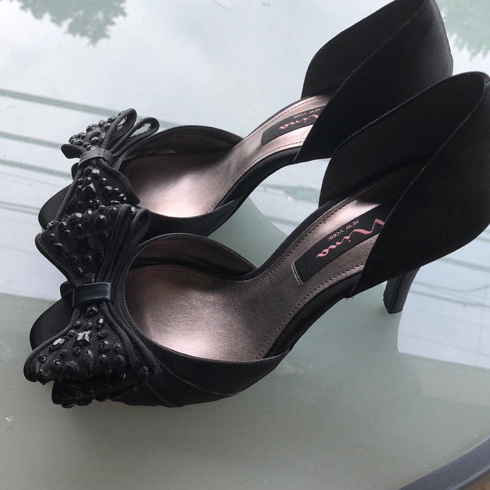 Nina peep toe heels (never worn)